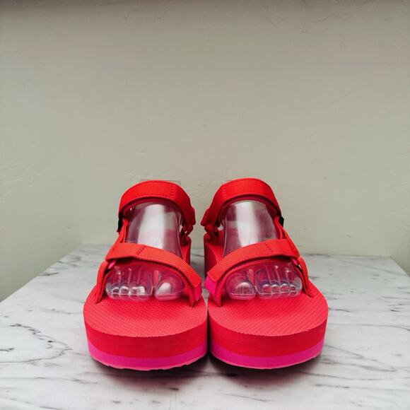 Teva Orange Flatform Universal Strappy Sandals Women’s Size 10 - Picture 2 of 10